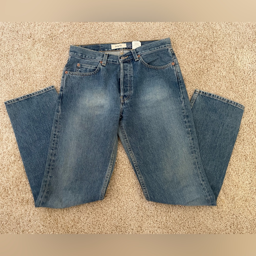 Women’s Vintage GAP 90’s Boy Fit Button Fly Jeans Size 6 Regular